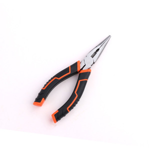 Needle Nose Pliers 8 Inch Chrome Vanadium Steel Serrated Jaw Orange Handle Diy Tool Pliers - Product Image 3