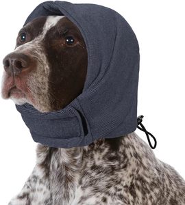 Silenciador de capucha para perro de alta elasticidad, alivio de la ansiedad, accesorio de ropa transpirable para mascotas, bufanda cálida para cuello y orejas - Product Image 1