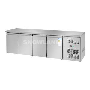 Nouveau restaurant cuisine congélateur refroidissement par <span class=keywords><strong>air</strong></span> établi 4 portes sous le comptoir réfrigérateur acier inoxydable plan de travail congélateur - Product Image 3