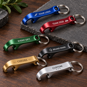 Llavero Abridor de Botellas de Aluminio Personalizado, Abridor de Cerveza Metálico con Grabado Láser, Regalo Promocional OEM ODM - Product Image 1