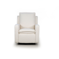 Fauteuil inclinable électrique pivotant en tissu Teddy, fauteuil à bascule inclinable pour chambre d'enfant et salon