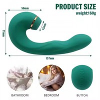 Jouets sexuels pour couples Stimulation anale vaginale Double extrémité vert vibrant g Spot gode léchage clitoridien succion vibrateur pour femme