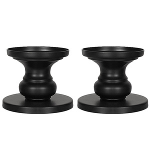 Bougeoir de bureau américain country fer forgé noir Bougeoir salon salle à manger guesthouse décoration métal petit <span class=keywords><strong>chandelier</strong></span> - Product Image 5