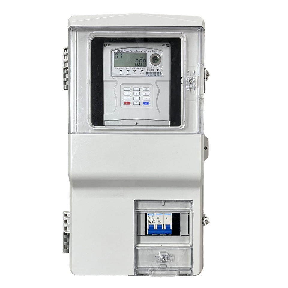 Smart Three Phase Meter with Infrared RF and Prepaid Tokens