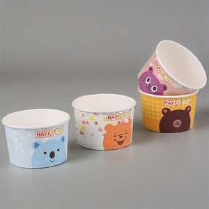 Tazón de helado de papel desechable con precio al por mayor con tapa biodegradable para fiesta para pastel, postre, bebidas - Product Image 3