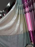 Rideaux transparents floraux brodés de luxe dorés élégants Décoration plissée prête à l'emploi pour la décoration de la maison Rideaux dorés élégants