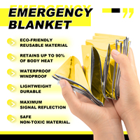 Vente en gros d'accessoires de camping en plein air Couverture de sauvetage pliante en feuille thermique Survival Emergency & Terk & Hiking