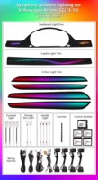 Für Volkswagen VW CC Passat B7 2013-2018 Ambientebeleuchtung Symphony Piano Black Zierleisten Auto-Innenraum LED-Licht Upgrade-Kit
