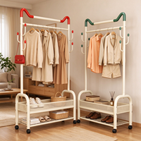 Séchoir à linge pliable double niveau en acier carbone extra épais, robuste, pour extérieur et salon, organisateur de vêtements