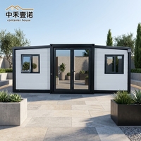 Maison conteneur extensible 10ft 20ft 30ft 40ft, modules préfabriqués autonome, mini-maisons pliables, maisons d'hôtes autonomes à énergie solaire