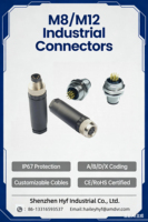 Connecteur d'Aviation M8 DIN 3 broches 4 broches Assemblage Prise Mâle Femelle Droite Sertissage Code A IP67/IP68 Étanche 24AWG Capteur