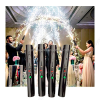 1 boîte de 4 lanceurs de pyrotechnie froide portatifs professionnels, système de feux d'artifice de scène pour mariage