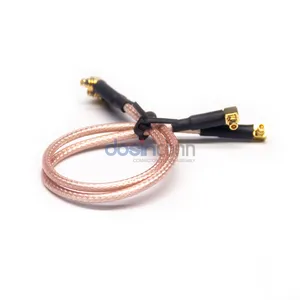 MMCX Custom Cable Pig Tail Male To Male Right Angle Cable RG316