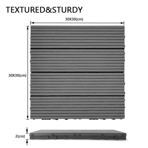 SHENGCHENG Modern DIY Patio <b>Tiles</b> WPC Decking <b>Tiles</b> Outdoor Use Solid Deck <b>Interlocking</b> Deck <b>Tiles</b> Anti-slip Garden Flooring - Product Image 3