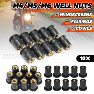 10/20x Écrous en caoutchouc M4/M5/M6 4/5/6mm pour pare-brise, carénage et accessoires de fixation pour moto - Product Image 1