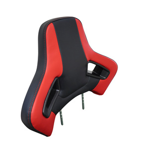 Reposacabezas Universal para Asiento de Carreras, PVC Rojo y Negro, Diseño Ajustable de Alta Velocidad para Asientos de Autos Deportivos - Product Image 2