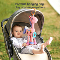 Tumama Enfants Rose Licorne En Peluche Jouet Bébé Berceau Doux Rattler Jouet Intégré Cloche Enfants Poussette Et Siège Auto Jouets Suspendus