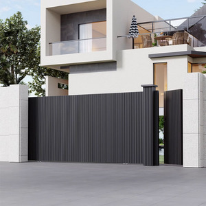 Porte coulissante intelligente personnalisée en alliage d'aluminium <span class=keywords><strong>haut</strong></span> <span class=keywords><strong>de</strong></span> <span class=keywords><strong>gamme</strong></span> pour villa, cour, avec ouverture automatique pour hôtels et appartements - Product Image 4