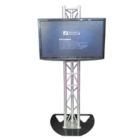 Support de présentation Techteam TV04 en aluminium, support mural pour téléviseur, plaque de base pour événements en extérieur et en intérieur