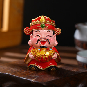 Juego de figuras del Dios de la Riqueza, 5 piezas, decoración Feng Shui para sala de estar, regalo para el hogar - Product Image 4