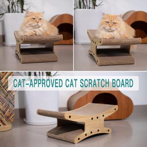 Casa Rascadora para Gatos de Cartón Resistente - <span class=keywords><strong>Rascador</strong></span> de Cartón Corrugado Grueso para Aliviar el Estrés en Interiores - Product Image 3