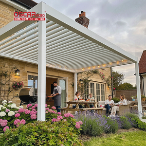 Kits <span class=keywords><strong>de</strong></span> système <span class=keywords><strong>de</strong></span> toiture à persiennes réglables imperméables pour terrasse extérieure, <span class=keywords><strong>jardin</strong></span>, balcon, <span class=keywords><strong>abri</strong></span> bioclimatique, pergola - Product Image 1