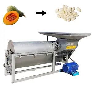 Descuento cosechadora tipo cosechadora Extractor de semillas de sandía con recogedor Extractor de semillas de calabaza máquina removedora de semillas de melón