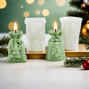 Christmas Reindeer Pine Tree Shaped Scented <b>Candle</b> Silicone <b>Mold</b> DIY Baking Cake Jelly <b>Mold</b> - Product Image 3