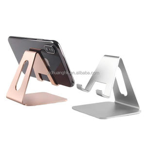 Soporte para Teléfono Móvil con Logotipo Personalizado, Soporte Portátil de Aleación de Aluminio Negro para Escritorio de Oficina en Casa - Product Image 1
