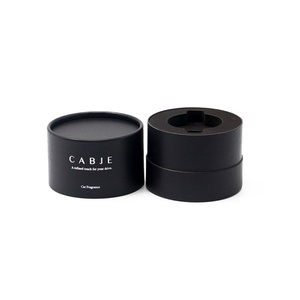 Eco-friendly Customized Design Round Speciality Paper Car Fragrance <b>Box</b> Packaging Paper Cylinder Perfume <b>Bottle</b> <b>Box</b> - Product Image 2