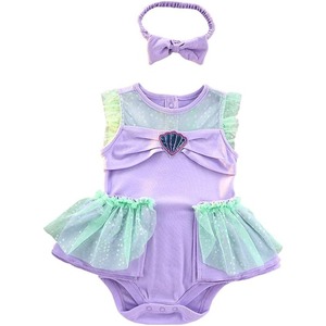 Costume da Principessa per Festa di Carnevale, Tutina Intera con Fascia per Capelli, Verde, per Halloween e Compleanni - Product Image 4