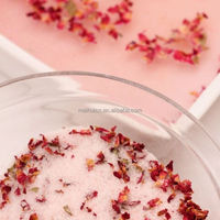 Sabun Mandi Herbal Label Pribadi Pelembap Mawar Lavender Melati Perawatan Tubuh Garam Mandi Bunga