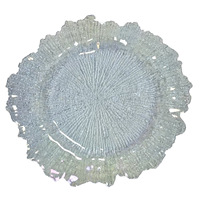 Assiette à fruits décorative IMUWEN en plastique PP non toxique, motif uni, forme irrégulière, style rétro, luxe léger, pour mariage et fête