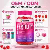 Gummies liposomales pour la fertilité féminine Myo-Inositol, 60 unités, supplément OEM personnalisé sous marque privée, qualité 100 000, fabrication en usine certifiée