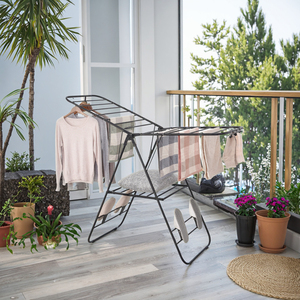 Séchoir à linge en métal à ailes <span class=keywords><strong>de</strong></span> mouette détachable, robuste, <span class=keywords><strong>de</strong></span> type debout, pliable, design fonctionnel pour la <span class=keywords><strong>salle</strong></span> <span class=keywords><strong>de</strong></span> <span class=keywords><strong>bain</strong></span> - Product Image 3