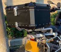 Coffre de Moto Arrière et Latéraux Étanche en Alliage d'Aluminium, Top Case Moteur pour YAMAHA KAWASAKI SUZUKI HONDA UNIVERSEL