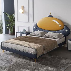 Cama Infantil de Madera con Forma de Nave Espacial de 1.2 m, Cómoda, Moderna y Minimalista para Niñas, Niños y Jóvenes, con Temática de Astronauta y Barandillas - Product Image 3