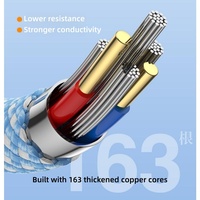 Nouveau câble de données USB-C tressé 60W pour téléphone portable, câble PD Type-C pour iPhone 17/16 Pro Max/15 Pro, câble en nylon
