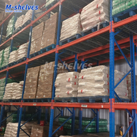 Étagère de rayonnage robuste pour palettes, rayonnage de stockage de type poutre pour entrepôt avec plancher en acier sur mesure pour le stock de vente au détail