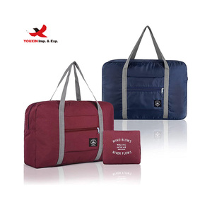 Folding Portable Travel Luggage Bags <b>Suitcase</b> Solid Color Travel Storage Bag Set Large Capacity Trolley Airplane Bag - Product Image 2
