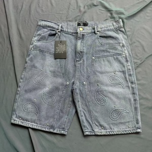 Emozione mista allentata a caldo foratura anacardi <span class=keywords><strong>Jeans</strong></span> fiori da uomo e da donna pantaloni pantaloncini Casual - Product Image 3