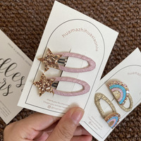 Barrettes pour cheveux d'enfants personnalisées, mignonnes, en tissu simple, antidérapantes, résistantes à la transpiration, barrettes BB pour filles, accessoires pour cheveux