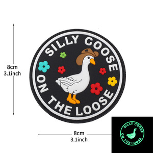 Parche de PVC con diseño de pato, ganso y rana, con temática de violencia y paz, con gancho y bucle, para mochila, chaleco, sombrero y ropa de moda urbana - Product Image 6