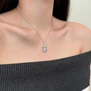 Dylam Special Design OEM ODM Jewelry Supplier S925 Silver 18K Gold Plated Dazzle 5A Zirconia <b>Small</b> Girls Pendant <b>Necklaces</b> - Product Image 5