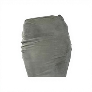 Wholesale High Waist Mermaid Floor-Length Skirt Women Solid Color Satin Tight Fit Elegant Style All Seasons Wear - Product Image 2