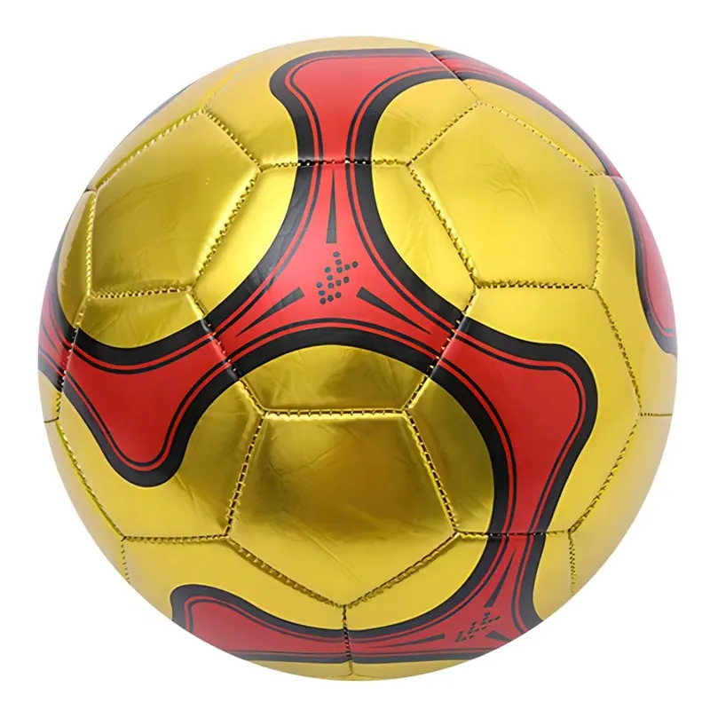 サッカートレーニング機器公式サイズ5マシンステッチシャイニーレーザーメタリックPVCレザーサッカーサッカーボール