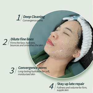 Masque au collagène OEM pour réduire les poches et les ridules, atténuer les cernes, soulager les peaux rugueuses, masque facial en cristal de collagène pour le visage - Product Image 5