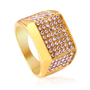 Anillo de Boda Chapado en Oro PVD de 18K de Arabia Saudita, con Circonita Cúbica, Diseños de Joyería, Precio de Anillos de Acero Inoxidable - Product Image 1