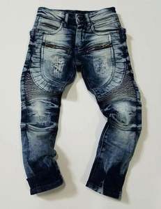 Usine de vêtements pour bébés Royal Wolf, jeans pour bébés garçons, pantalons pour enfants, jeans biker pour enfants, pantalons hip-hop pour enfants, jeans déchirés pour enfants - Product Image 2