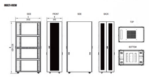Rak Server kabinet jaringan pintu dapat dikunci kelas tinggi untuk peralatan telekomunikasi dengan pemuatan tinggi dalam stok - Product Image 4